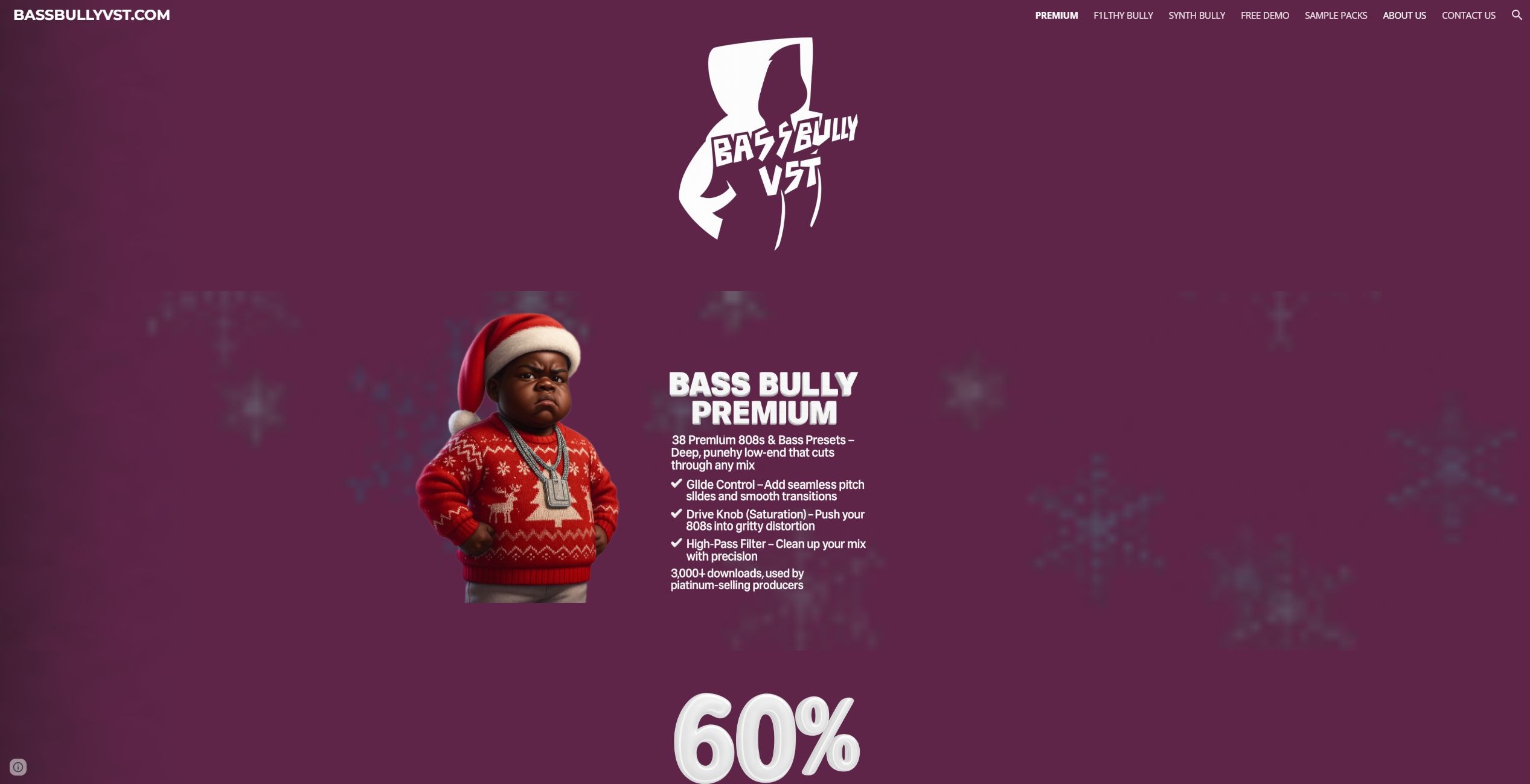 Bass Bully Premium VST3 - Landing Page Screenshot